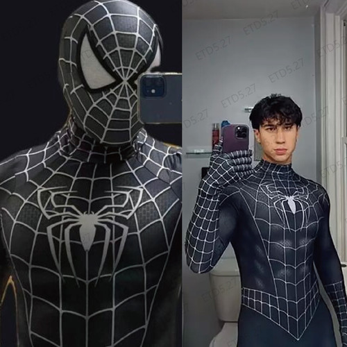 Mens black spiderman costume - spiderman,