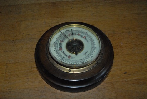 Small wooden barometer - wooden,
