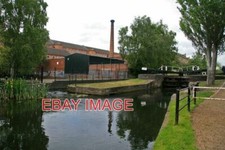 PHOTO  EREWASH CANAL LONG EATON THE LONG MILL WITH CHIMNEY IS HARRINGTON MILLS O