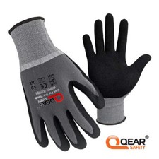 QEARSAFETY 3/6 Pairs Microfoam Nitrile Rubber Palm Coated Work Safety Gloves