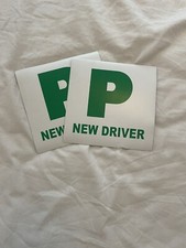 2 X L Plate Magnetic Exterio Car Learner Secure Safe Driving Vehicle Sticker