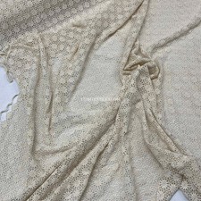 Premium Lace Gisselle Spot Floral Guipure French Venice Lace Fabric, Beige