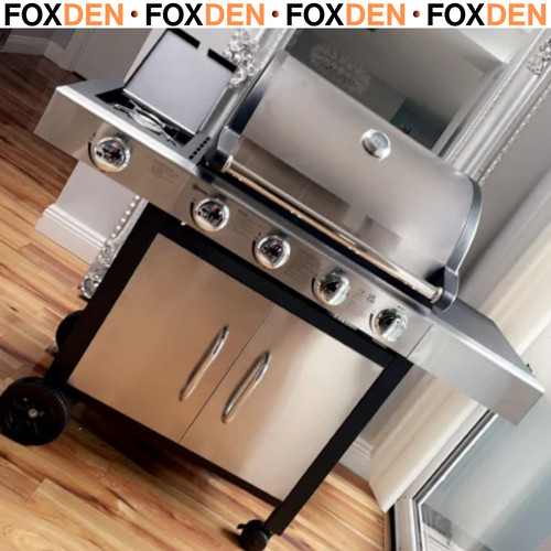 Burner gas bbq grill with - grill,