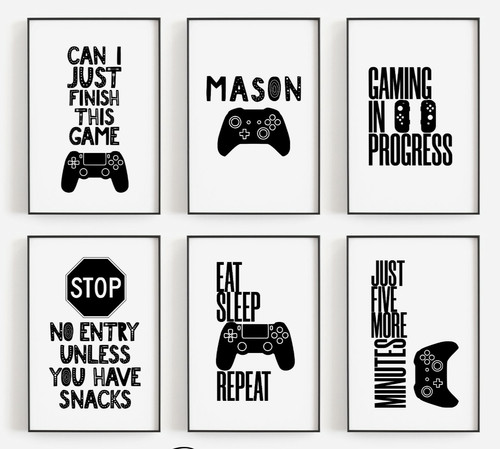 Gamer wall art prints - gamer,