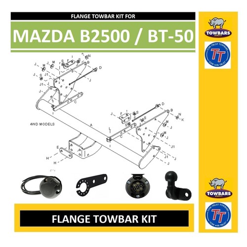 Towbar for mazda - mazda, bt50