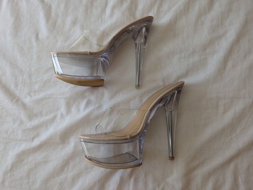 Clear platform mules 6inch - platform,