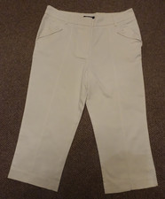 Matalan Ladies White Cropped Trousers size 10