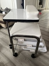 SkinMate White Manicure/Pedicure Stool/Trolley with Drawers