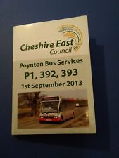Bus Timetable Cheshire East Sep 2013 Poynton Bus Services P1, 392, 393
