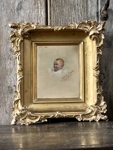 Antique 1897 french oil - 1897,
