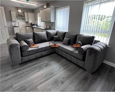 Ark Future Sims Chesterfield 5 Seater Corner Sofa - Plush Velvet L-Shaped