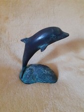 Vintage Metal Bronze Dolphin
