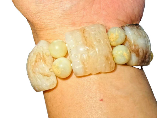 Vintage jade taotie - jade, center