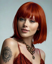 Women'S Short Bob Ginger Red