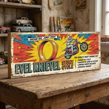 Evel Knievel 34cm Sign Stunt