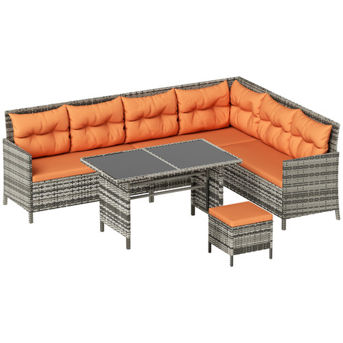 Patio wicker sofa - sofa, set