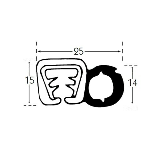 Door rubber for - door, case