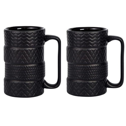 Tyre tire mug large ceramic - tire,