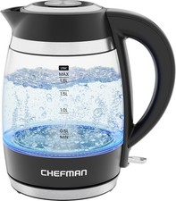 1.8L Electric Kettle 3000W Stainless Steel Borosilicate Glass RRP £40.00