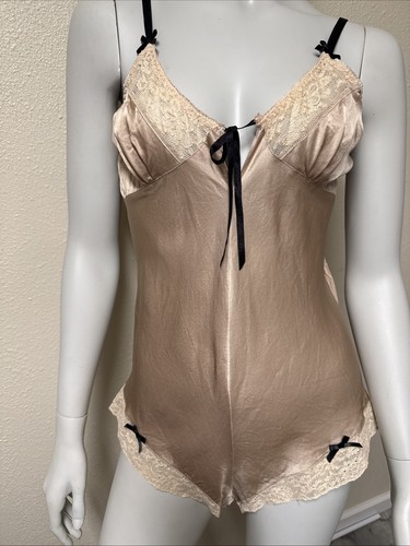 Vintage look silk teddy - vintage,