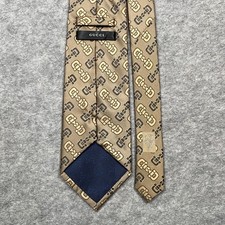 Gucci Silk Tie Mens Bronze