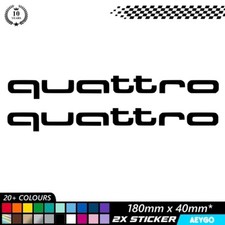 2 x AUDI QUATTRO Vinyl Sticker Decal Car Window Bumper Graphic Livery Race Rally