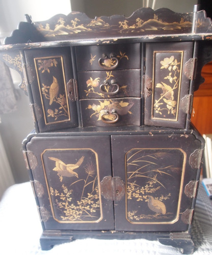 Vintage cabinet inlay - inlay, black
