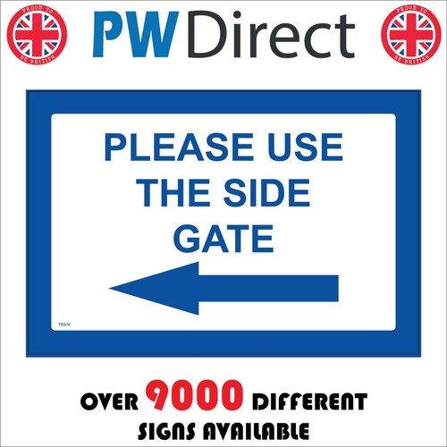 Sign please use - please, side