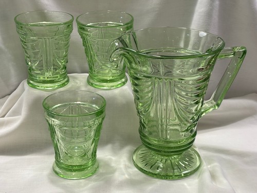 Sowerby green glass jug - green,