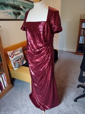 Goddiva Red Sequin Dress Size