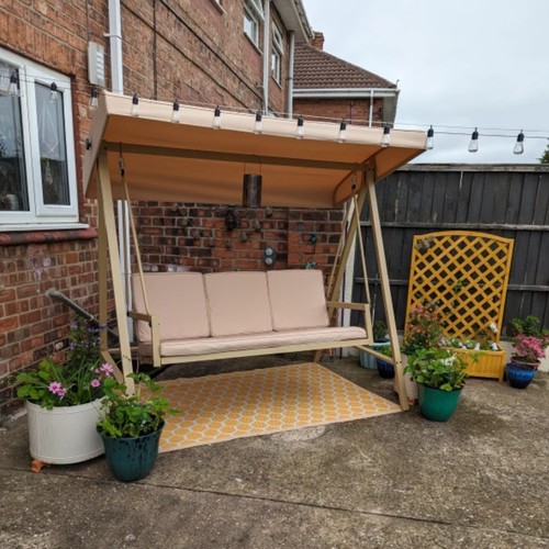 Seater garden swing chair - 3,