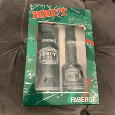 Rare Vintage Brut 33 Gift Box - Talc, Deodorant and Splash on Lotion by Faberge