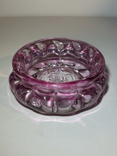 Vintage art glass pink purple - pink,