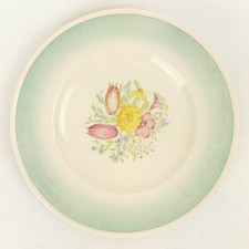 SUSIE COOPER Green Dresden Spray Kestrel Dessert / Dinner Plate - Art Deco Tea
