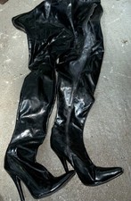 Gusset High Thigh Boos PVC size 8