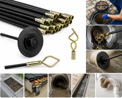 Pcs drain rod set - 12,