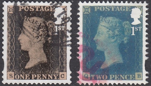Penny black and - black, blue