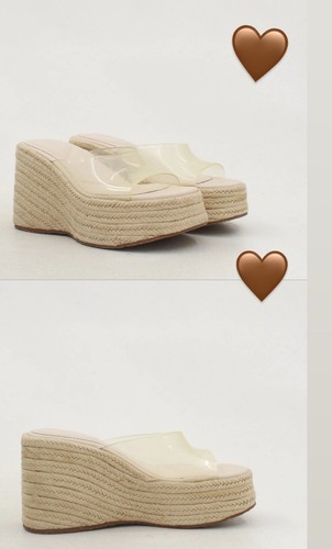 Zara vinyl wedge - zara, sandals
