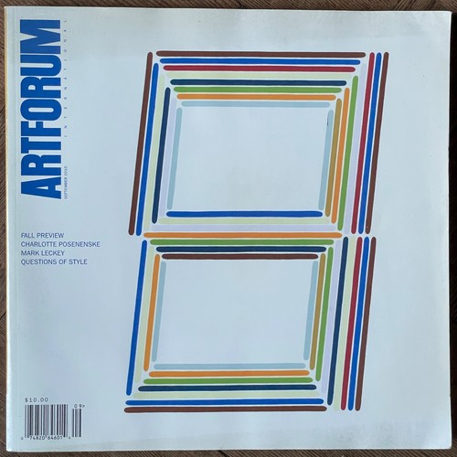 Artforum magazine september - magazine,