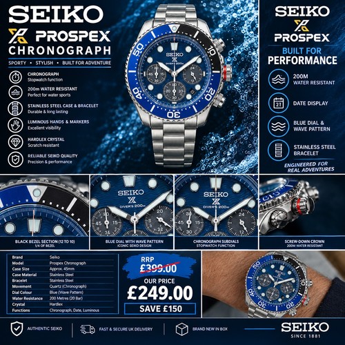 Seiko prospex v175 0ad0 - v175-0ad0, solar