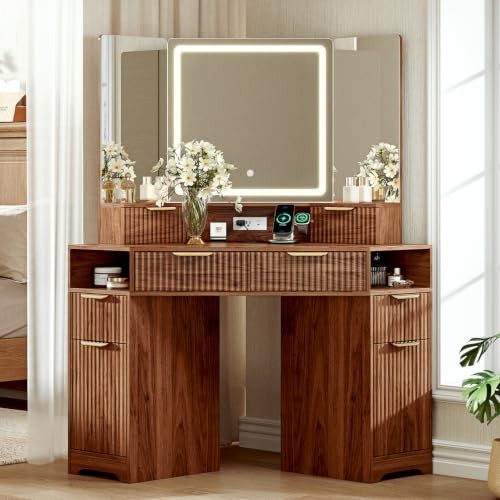 Corner makeup vanity - corner,