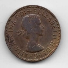 1964 Elizabeth II Half Penny