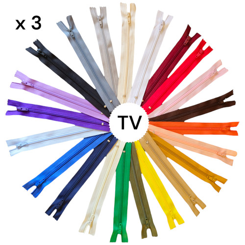 Nylon zips no3 close ended - close,