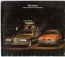 Pontiac Safaris 1975 USA Market Foldout Brochure Astre, LeMans & Catalina FAIR