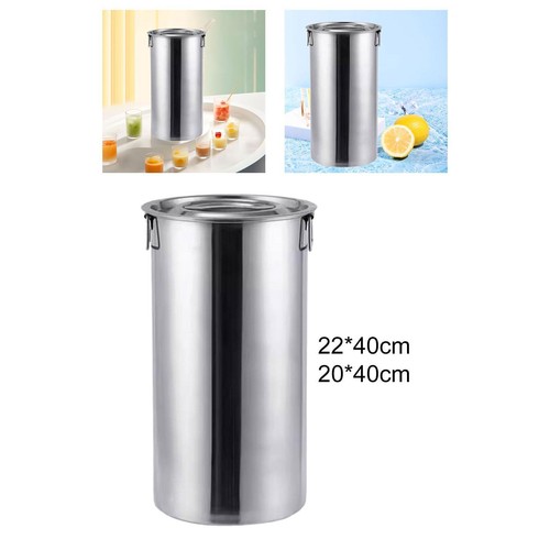 Stainless steel bucket with - stainless,