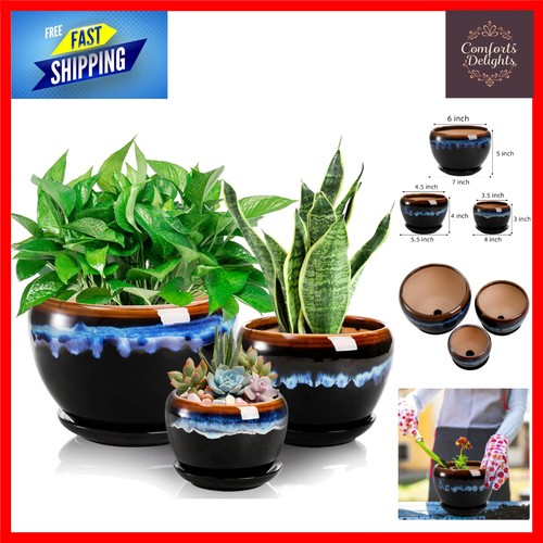 Elegant drip glazed planters - drip,