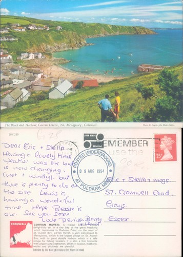 The beach and harbour - and, gorran