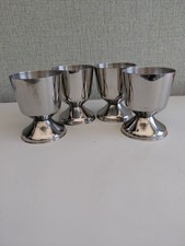 Vintage Stainless Steel Goblets x 4