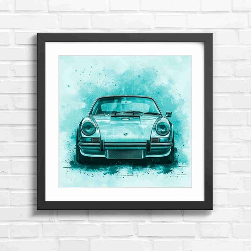 Classic silver porsche - silver, car