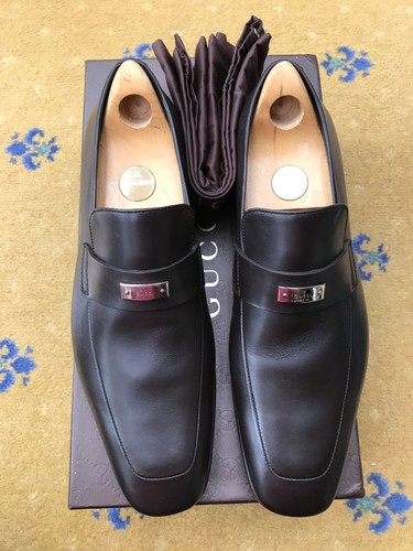 Gucci loafers leather shoes - loafers,